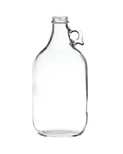 12oz (360ml) Flint (Clear) Stout Round Glass Bottle - 38-405 Neck Finish