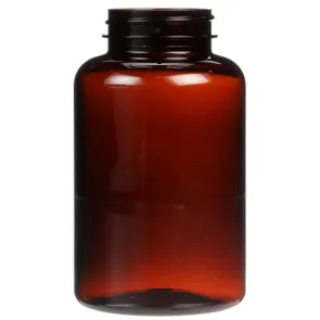 300 cc Light Amber PET Plastic PCR Packer Bottle 45-400 Neck Finish 300 cc Light Amber PET Plastic PCR Packer Bottle 45-400 Neck Finish