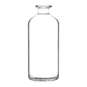 375 ml Clear Glass Antica Farmacia Liquor Bottle 18.5 mm Bar Top Neck Finish by Vetroelite