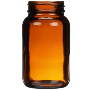 150 cc Amber Glass Round Packer Bottle 45-400 Neck Finish 150 cc Amber Glass Round Packer Bottle 45-400 Neck Finish