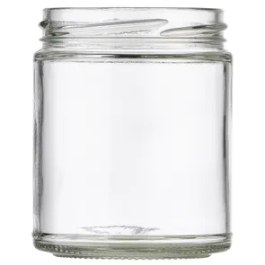 9 oz Clear Glass Straight Side Jar 70-2030 Lug Neck Finish 9 oz Clear Glass Straight Side Jar 70-2030 Lug Neck Finish