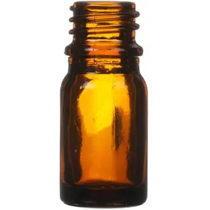 5 ml Amber Glass Round Dropper Bottle 18-415 Neck Finish