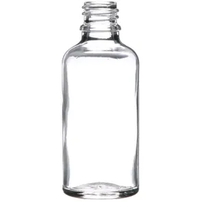 50 ml Clear Glass Boston Round Dropper Bottle 18 mm Neck Finish
