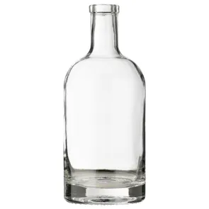 750 ml Clear Glass Finland Liquor Bottle 21.5 mm Bar Top Neck Finish