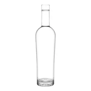 750 ml Clear Glass Elite Liquor Bottle 18.5 mm Bar Top Neck Finish by Vetroelite