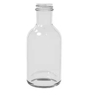 12 oz Clear Glass Round Long Neck Bottle - 38-405 Neck Finish