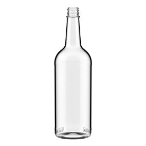 1 Liter Glass Round Liquor Bottle