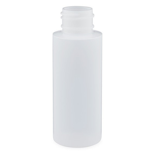 2 oz White l HDPE Plastic Cylinder Bottles