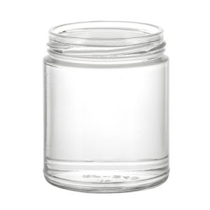 9 oz Clear Glass Straight Sided Jar, Lug Finish 9 oz Clear Glass Straight Sided Jar, Lug Finish