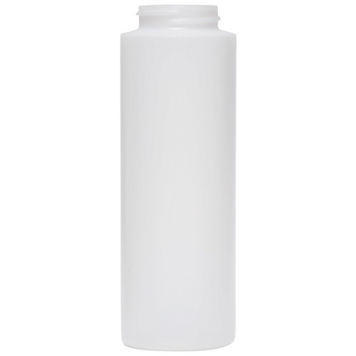8 oz Natural HDPE Plastic Cylinder Bottles