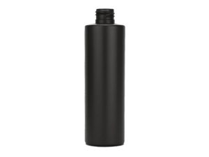 8 oz Black HDPE Plastic Cylinder Bottles
