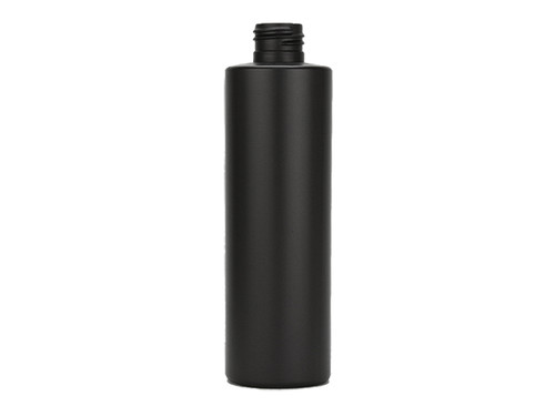 8 oz Black HDPE Plastic Cylinder Bottles