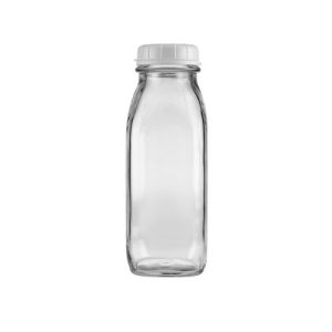 16 oz Clear Glass Tall Milk Bottles