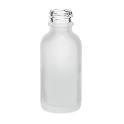 1 oz Frosted Glass Boston Round Bottles