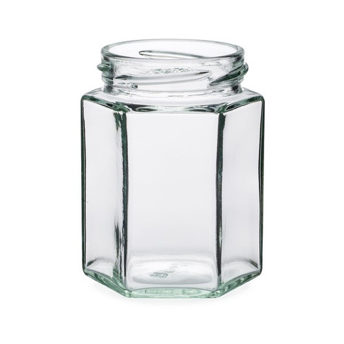 6 oz Clear Glass Hexagon Jars 6 oz Clear Glass Hexagon Jars