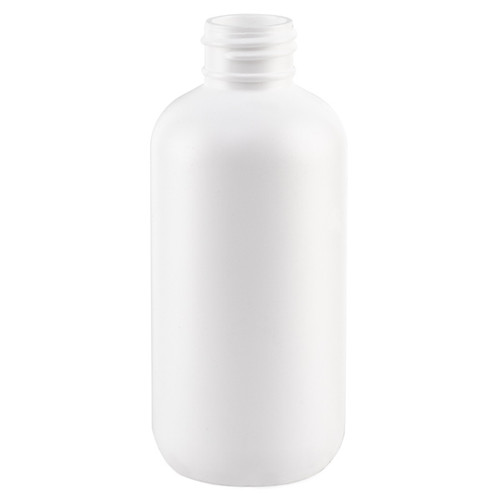 5 oz White HDPE Boston Round Bottle