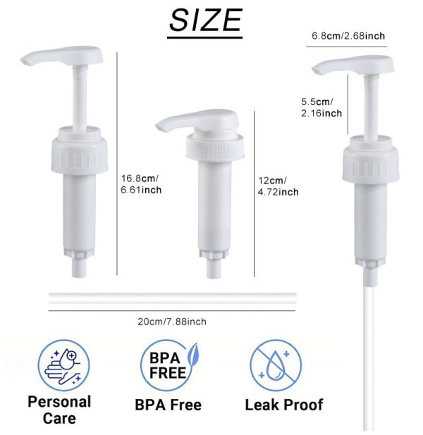 38-400 Gold PP Plastic High Output Dispensing Pump - 10.90” Dip Tube