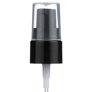 20-410 Black PP Plastic Treatment Pump with Smooth Skirt - 4" Dip Tube