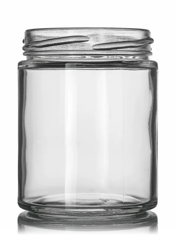 6 oz clear glass straight-sided round jar 6 oz clear glass straight-sided round jar