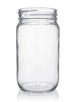 16 oz clear glass jar with 70-450G neck finish 12pk