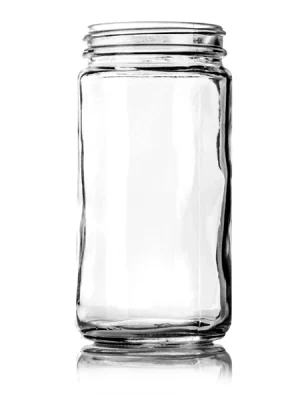 12 oz clear glass paragon jar