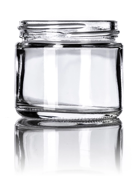 2 oz clear glass straight-sided round jar 2 oz clear glass straight-sided round jar