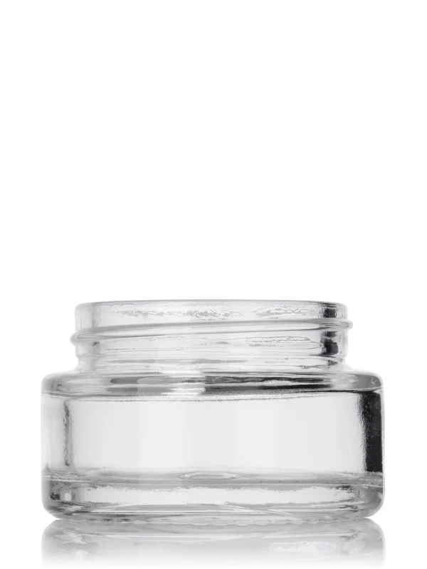1/2 oz clear glass cylinder low-profile jar 1/2 oz clear glass cylinder low-profile jar