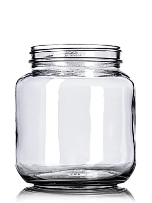 64 oz clear glass wide-mouth container