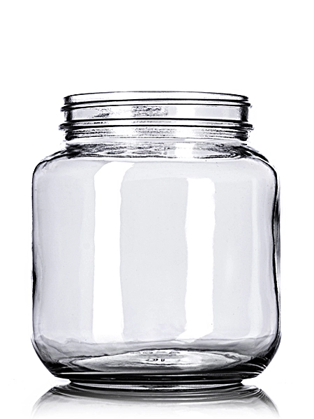64 oz clear glass wide-mouth container