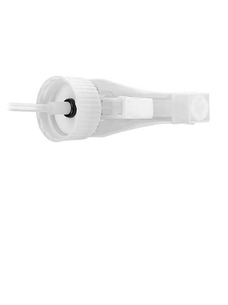 White plastic 28-400 ribbed skirt spray/stream/off nozzle trigger sprayer