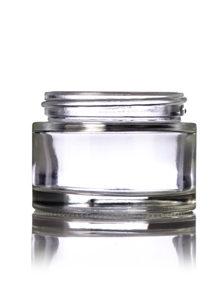 55 ml (1.85 oz) clear glass cylinder low-profile jar 55 ml (1.85 oz) clear glass cylinder low-profile jar