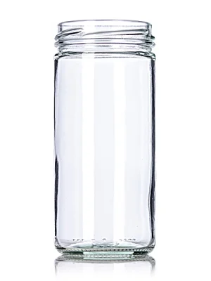 8 oz clear glass paragon jar