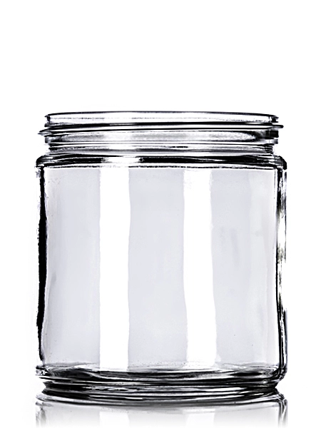 16 oz clear glass straight-sided round jar 16 oz clear glass straight-sided round jar