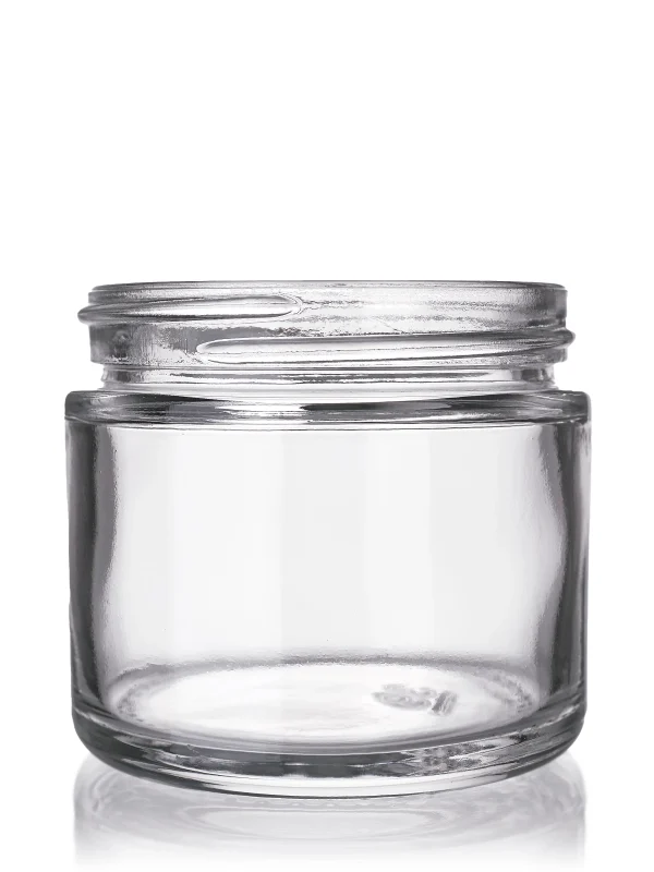 2 oz clear glass straight-sided round jar 2 oz clear glass straight-sided round jar