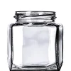 9 oz clear glass oval hex-shaped jar 9 oz clear glass oval hex-shaped jar