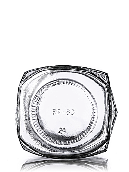 9 oz clear glass oval hex-shaped jar 9 oz clear glass oval hex-shaped jar