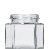 4 oz clear glass hex-shaped jar 4 oz clear glass hex-shaped jar