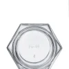 4 oz clear glass hex-shaped jar 4 oz clear glass hex-shaped jar with 58TW neck finish