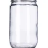 32 oz clear glass straight-sided round jar