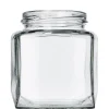 9 oz clear glass hex-shaped oval jar 9 oz clear glass hex-shaped oval jar
