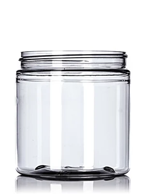 8 oz clear PET plastic single wall jar