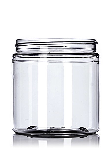 8 oz clear PET plastic single wall jar 8 oz clear PET plastic single wall jar