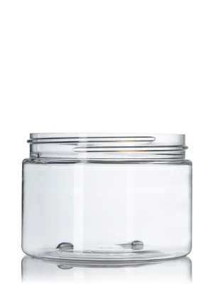 12 oz clear PET plastic single wall jar