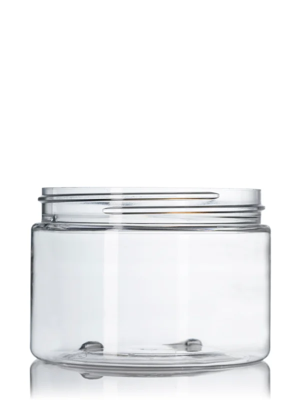 12 oz clear PET plastic single wall jar