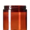 8 oz amber PET plastic single wall jar 8 oz amber PET plastic single wall jar