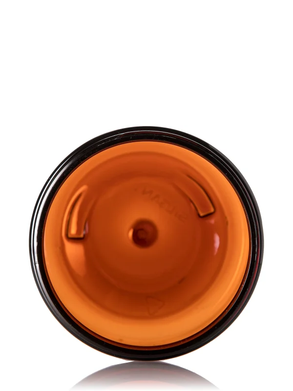 8 oz amber PET plastic single wall jar 8 oz amber PET plastic single wall jar
