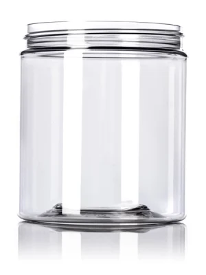19 oz clear PET plastic single wall jar