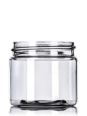 2 oz clear PET plastic single wall jar