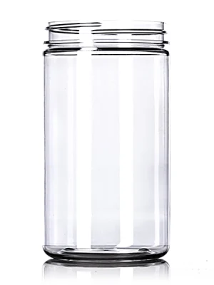 32 oz clear PET plastic single wall jar