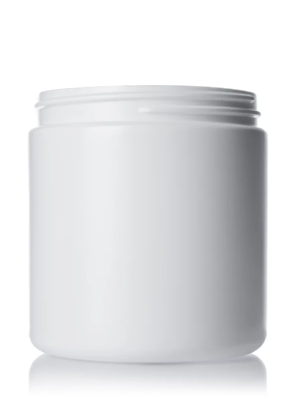 8 oz white HDPE plastic single wall jar 8 oz white HDPE plastic single wall jar
